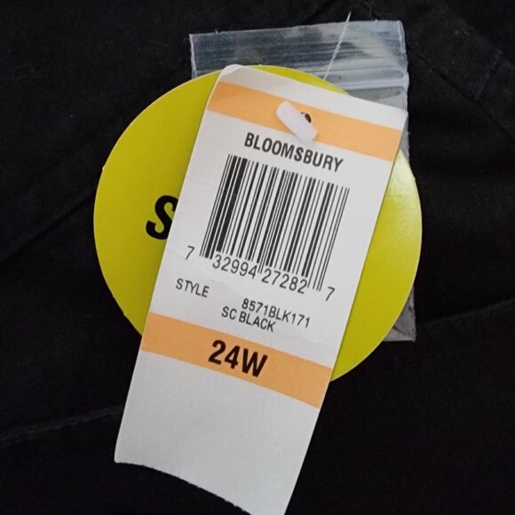 Style & Co Pants Womens Plus Size 24W Solid All Black Bloomsbury Flared Leg New - Picture 3 of 7